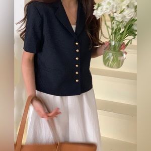 ⭐️⭐️Navy summer short blazer 🎀Free size (S-M)